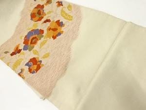 アンティーク　花唐草模様織出し袋帯（材料）